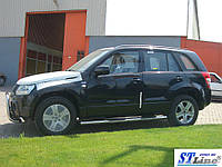 Боковые трубы BB002 (2 шт, нерж) - Suzuki Grand Vitara 2005-2014 гг.