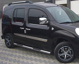 Бічні труби BB002 (2 шт., нерж.) - Renault Kangoo 2008+ і 2013+ рр.