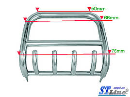 Кенгурятник QT006 (нерж.) - Toyota Hilux 2006-2015 рр.