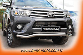 Передня захист ST007 (нерж) - Toyota Hilux 2015+ рр. 60мм