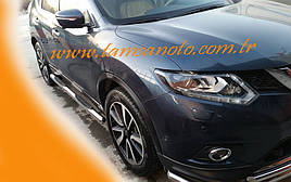 Бічні труби (2 шт., нерж) - Nissan X-trail T32 2014+ рр.