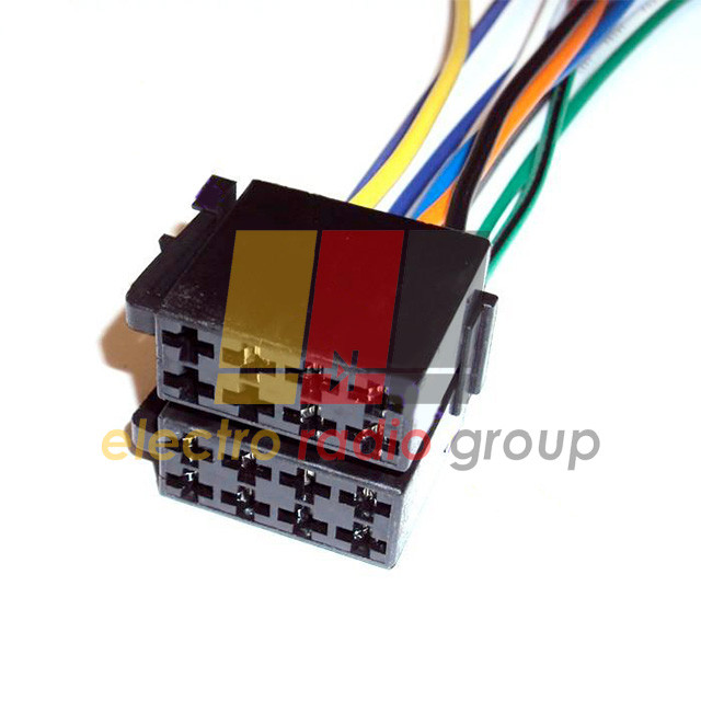 Роз'єм автомагнітоли ISO (гніздо) здвоєний, мідь