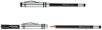 Олівець чорнографітний Faber-Castell Perfect Pencil DESIGN black (метал. ковпачок із стругачкою), 118340