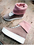 Зимові жіночі кеди з довязом Кеди l'aria Powder Suede W ТМ Bona Mente, фото 5