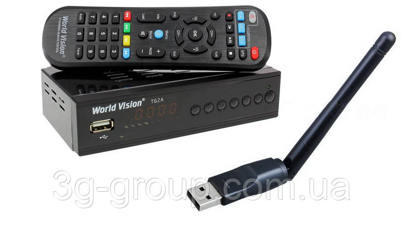 Тюнер Т2 World Vision T625A + Wi-Fi адаптер + навчальний пульт