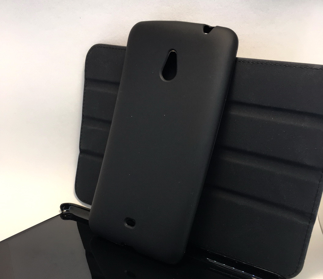 Чохол для Nokia Lumia 1320 силіконовий накладка на бампер протиударний чорний