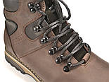 Коричневі черевики великого розміру чоловічі шкіряні з вологозахистом на хутрі Rosso Avangard BS Indi Jone Brown, фото 6