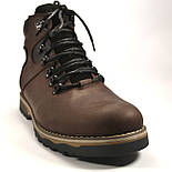 Коричневі черевики великого розміру чоловічі шкіряні з вологозахистом на хутрі Rosso Avangard BS Indi Jone Brown, фото 8