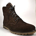 Великий розмір замшеві зимові коричневі чоловічі черевики Rosso Avangard BS Whisper Vel Brown, фото 6
