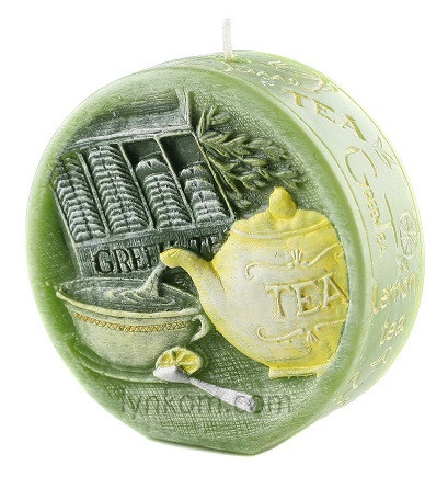 Ароматична свічка диск зелений чай 40х115 мм