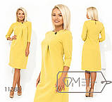 Офісне пряме плаття в діловому стилі з рукавом 3/4 і складкою на грудях р.42-44. Арт-2620/23, фото 2