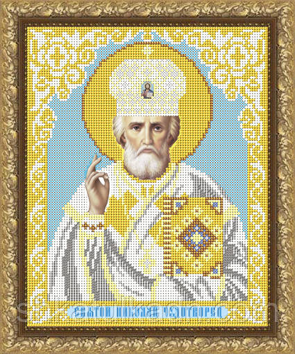 Схема для вишивки бісером Микола Чудотворець, фото 1