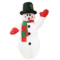Надувная новогодняя фигура Снеговик 150 см, декор на улицу новый год