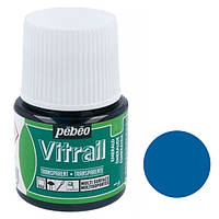 Фарба вітражна Pebeo Vitrail на основі розчинника Кобальт синій 45 мл (P-050-037)