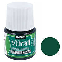 Фарба вітражна Pebeo Vitrail на основі розчинника Зелений темний 45 мл (P-050-035)