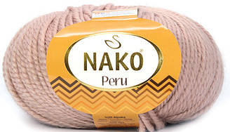 Турецька пряжа для в'язання NAKO Peru(перу) шерсть з альпака - 10722 бежево-рожевий колір