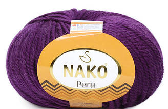 Турецька пряжа для в'язання NAKO Peru(перу) шерсть з альпака - 3260 фіолет