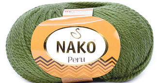Турецька пряжа для в'язання NAKO Peru(перу) шерсть з альпака - 23111 оливка