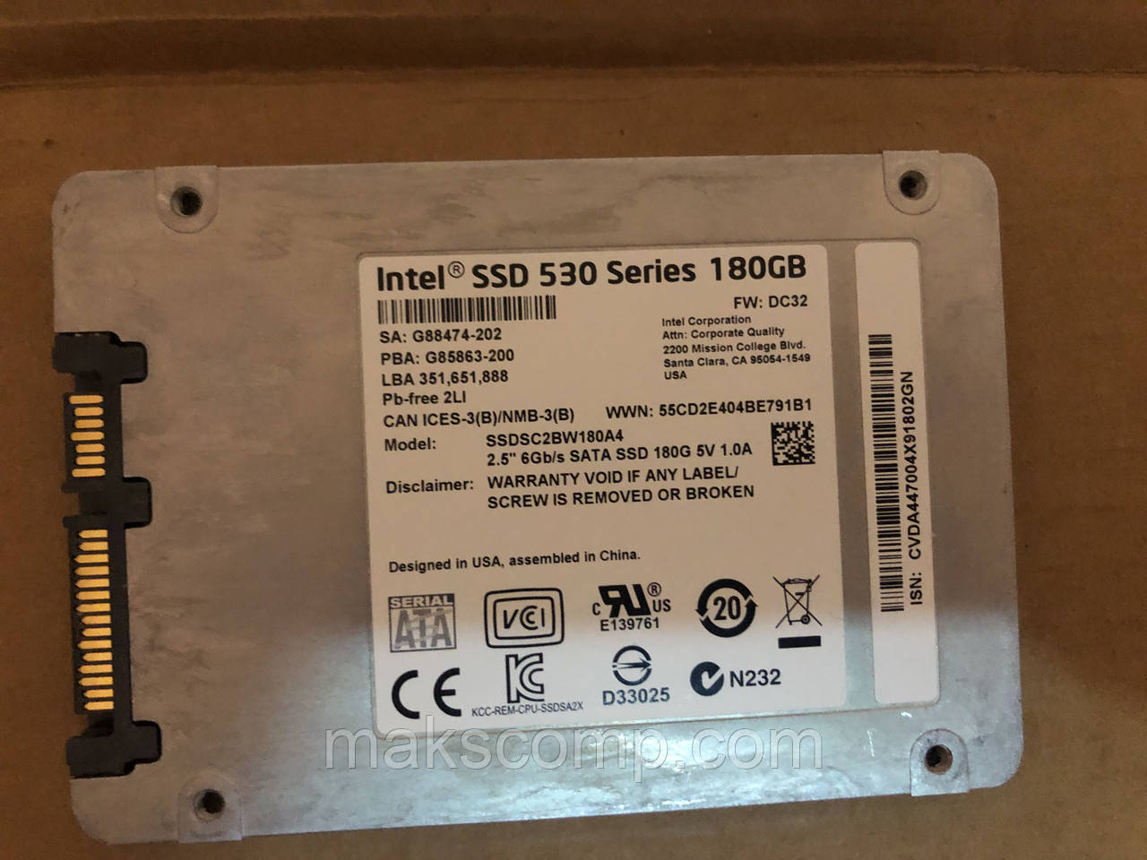 SSD Intel 530 180GB 2.5" SATAIII MLC