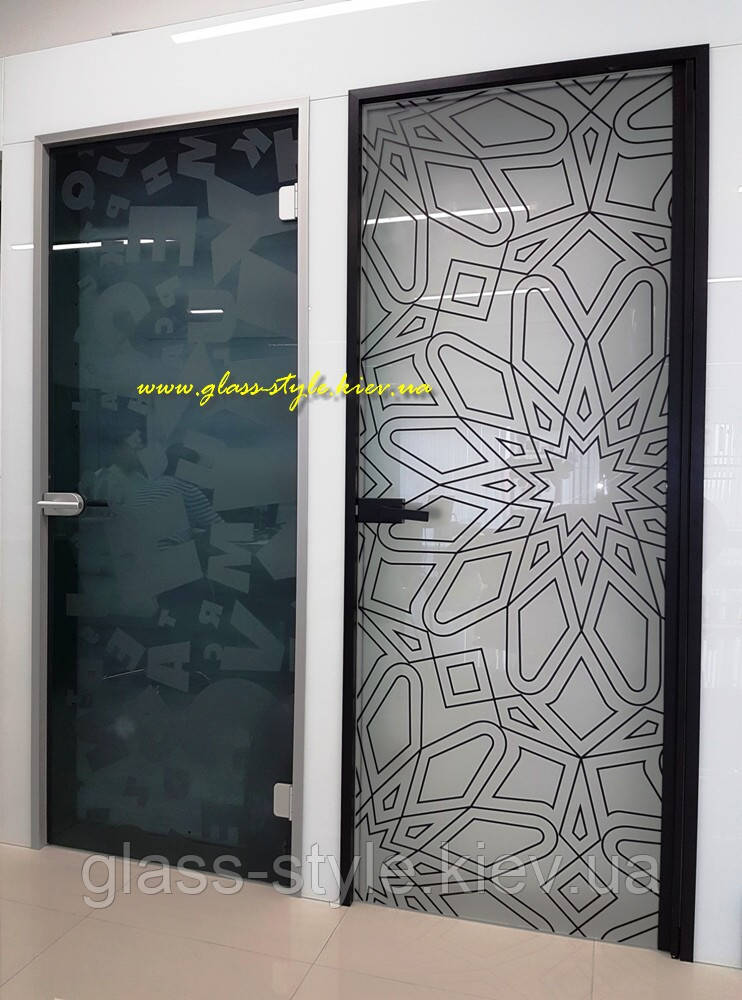 Стеклянные межкомнатные двери алюминиевые - фото 1 - id-p11201465