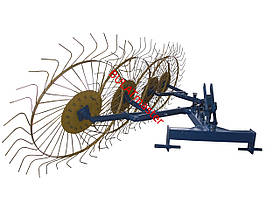 Граблі ворушилки (Сонечко) для міні-трактора (AGROMARKA)
