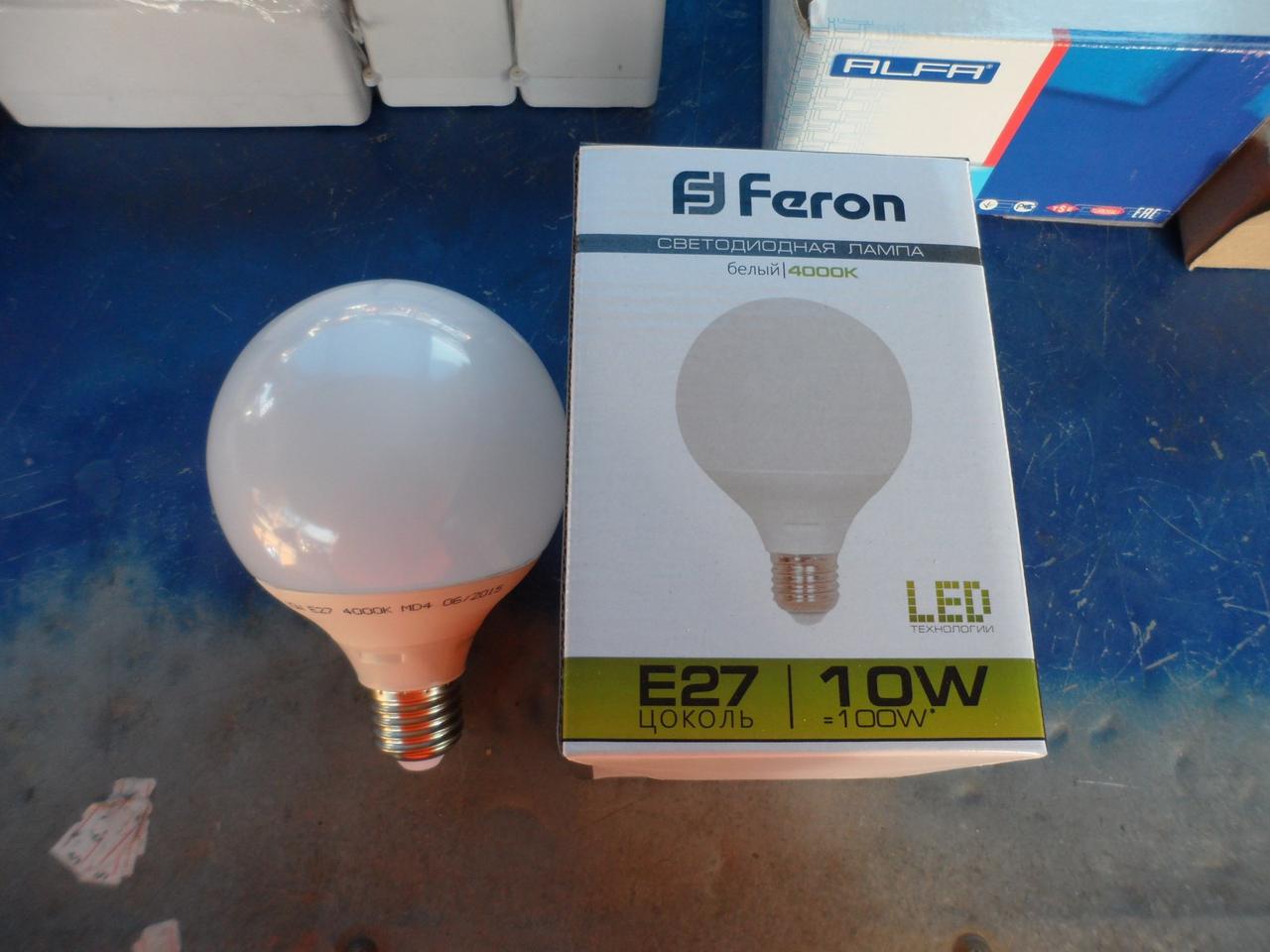Світлодіодна лампа куля FERON LB-981 10w E-27 4000K