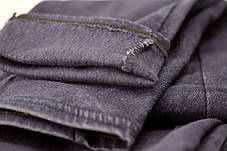 Джинси жіночі утеплені флісовою підкладкою — великі розміри 5XL чорний, фото 3