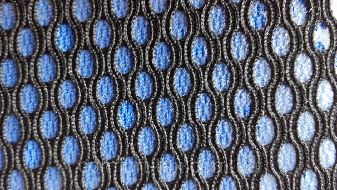 Ткань автомобильная сетка синяя - фото 1 - id-p70340059