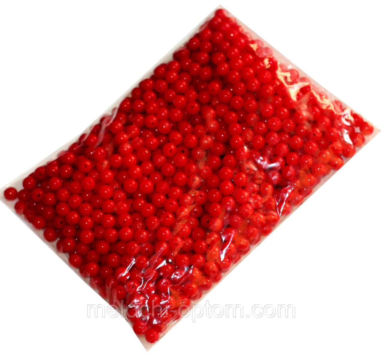Акрилові намистини (10мм/500г) під червоні перли