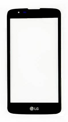 Корпусне скло LG K350E K8 чорне, фото 2