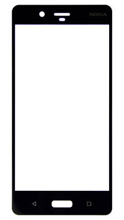 Корпусне скло Nokia 8 Dual Sim (TA-1004) чорне, фото 1
