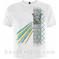 Футболка Україна в серці біла р. S. M. L. XL. 2XL. 4XL.