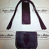 Пришивні ручки для сумки 2 х 70 бордового кольору, фото 4