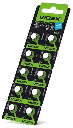 Батарейка годинникова Videx AG 5 (LR754)