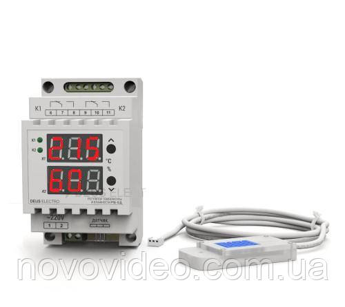 Регулятор температури і вологості цифровий на din-рейку РТВ-15Д на 16А