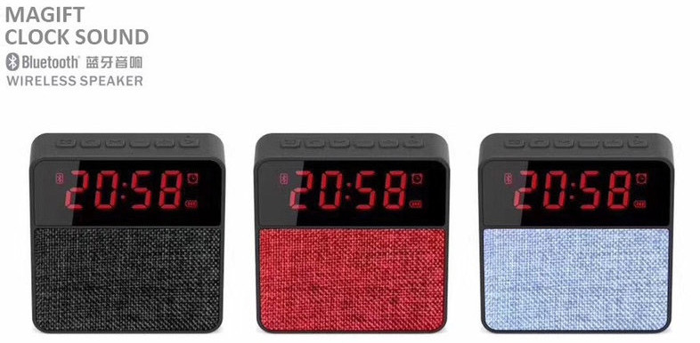 Портативна Bluetooth-колонка T1 з годинником і будильником, фото 1