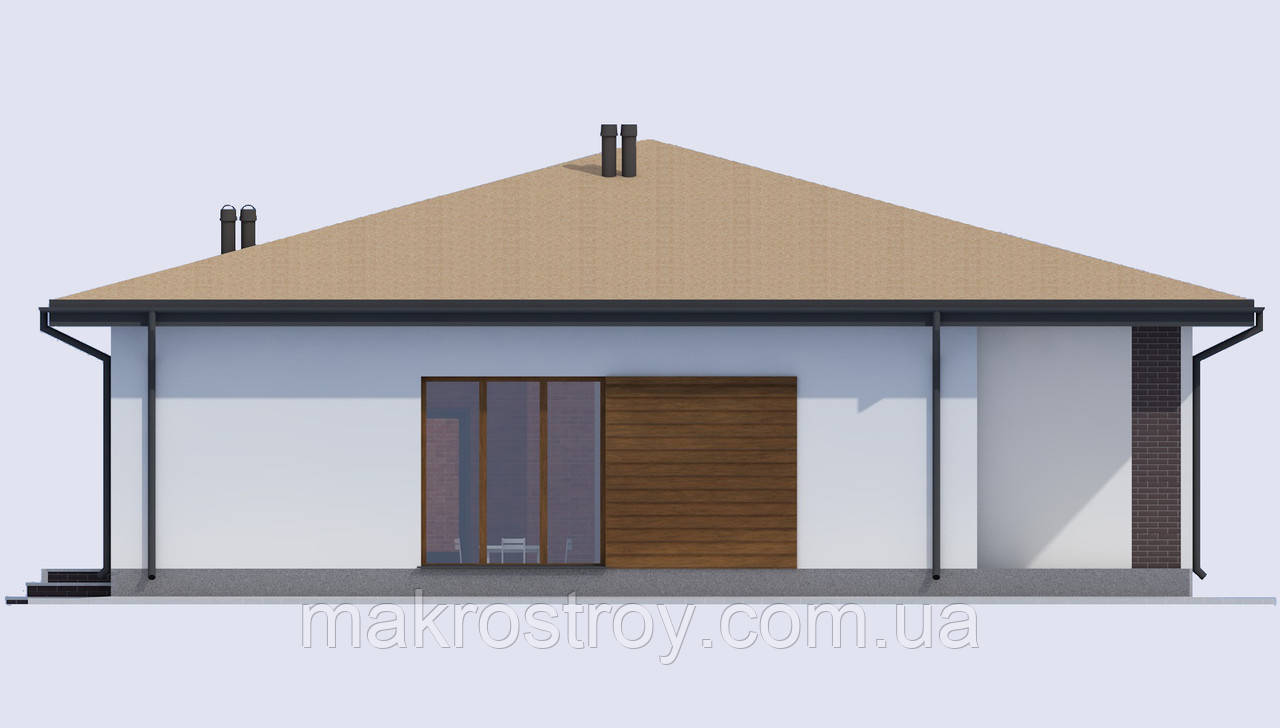 MS-029 Проект просторого одноповерхового будинку з гаражем - фото 6 - id-p821786022