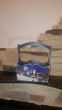 Новорічний декупажний ящик, дерево та фанера, ручна робота, 19х18х12 см, 290/260 (ціна за 1 шт. + 30 гр.), фото 4