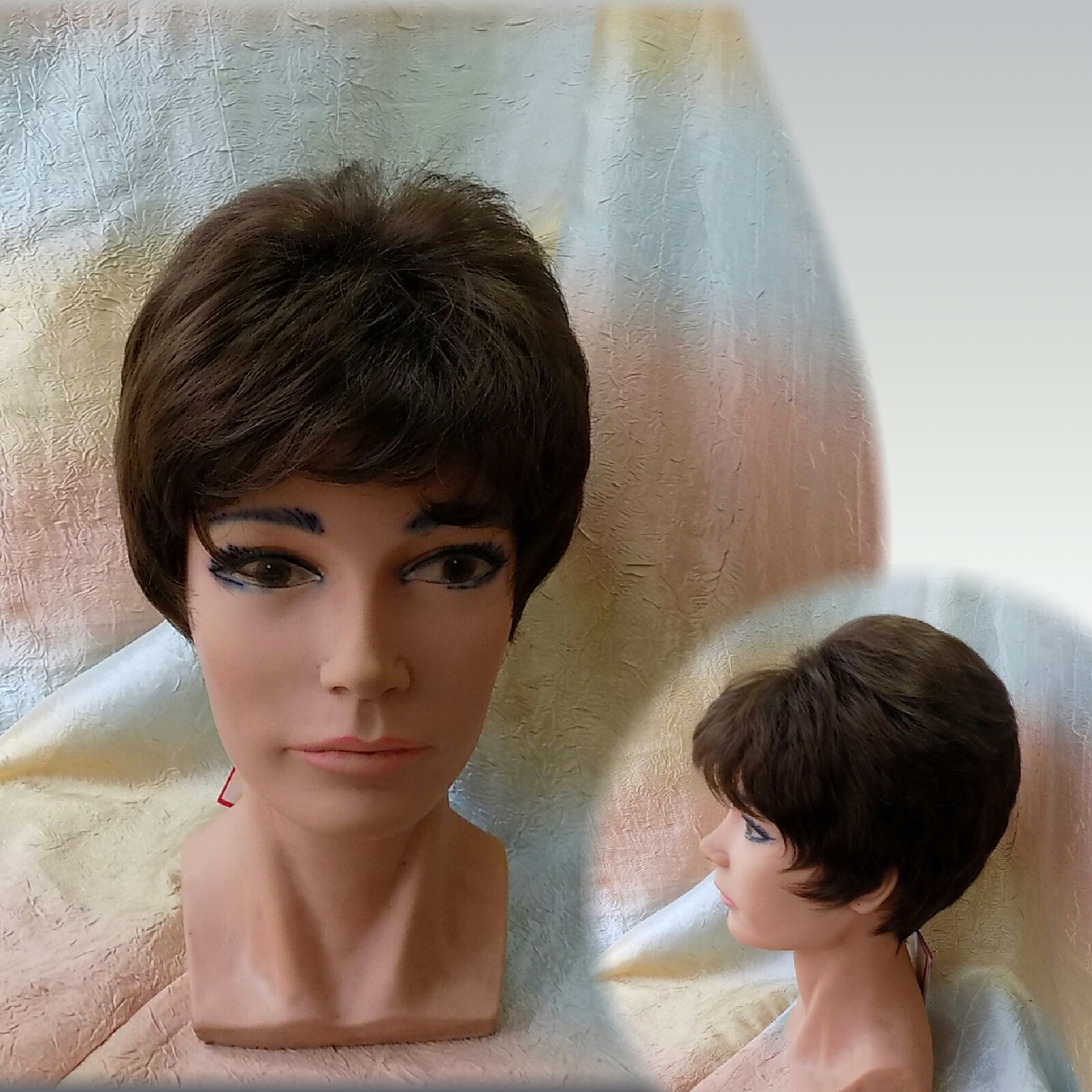 Перука коротка пишна з канекалону русява 3363-8, фото 1