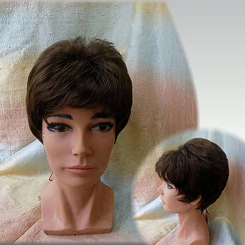 Перука коротка пишна з канекалону русява 3363-8