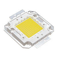 Cветодиод белый LED 100Вт, 5500К-6000К, питание 30-34В, 10000Lm.