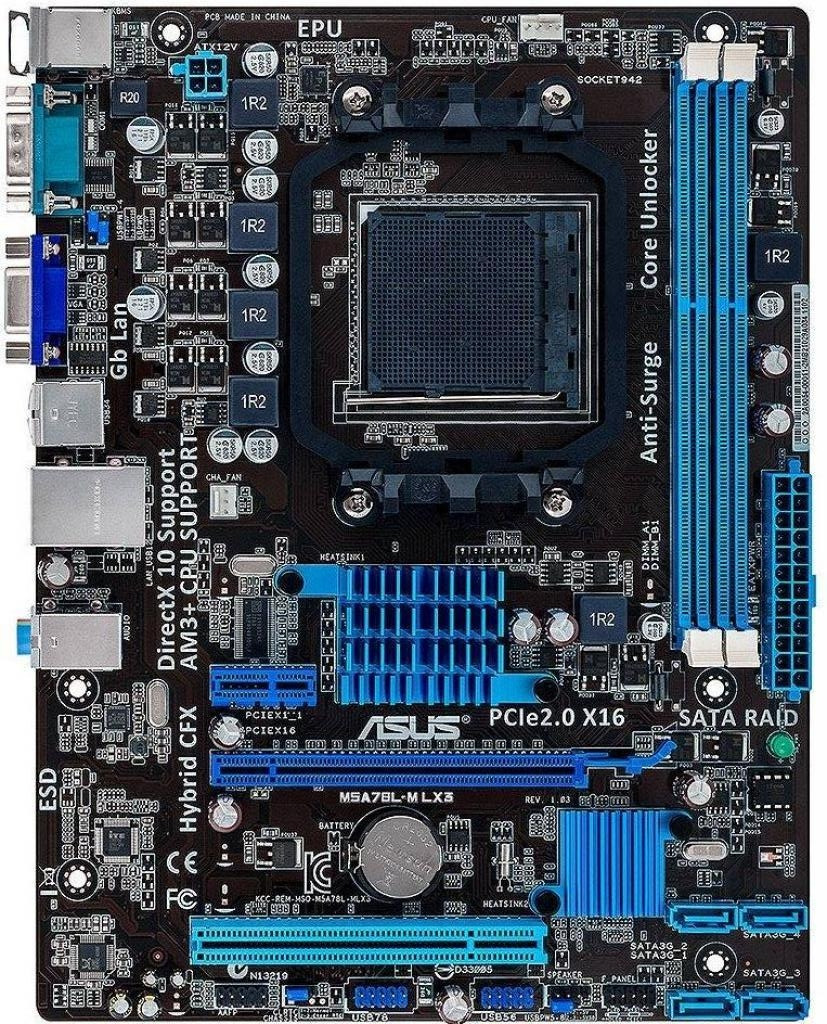 Плата під AMD SAM3+ AM3 ASUS M5A78L-M LX3 на DDR3 ! Розуміє ВСІ 2-6 ЯДЕРНІ ПРОЦИ AM3 + FX СЕРІЮ !!!