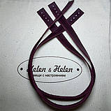 Пришивні ручки для сумки 2 х 70 бордового кольору, фото 3