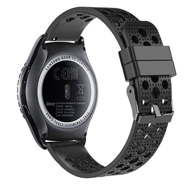 Спортивний ремінець з перфорацією Primo для годин Samsung Gear S2 Classic SM-R732 / RM-735 - Black