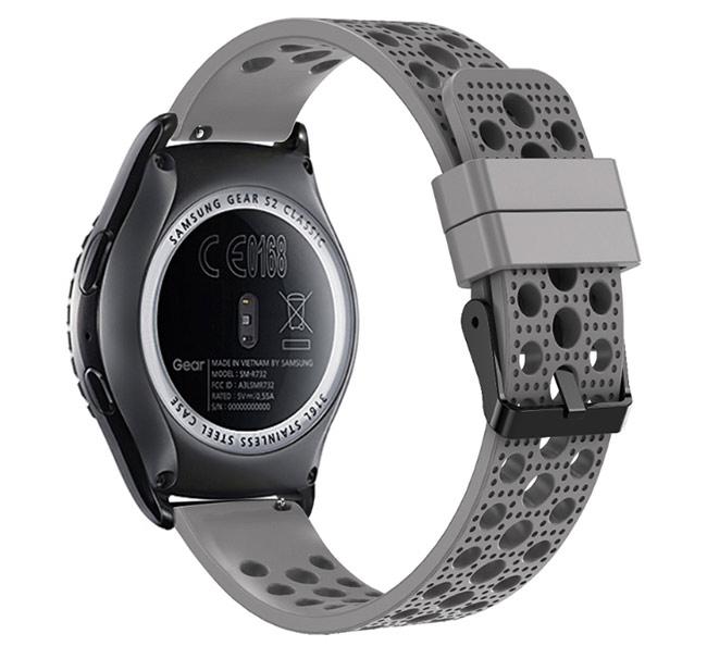 Спортивний ремінець з перфорацією Primo для годин Samsung Gear S2 Classic SM-R732 / RM-735 - Grey
