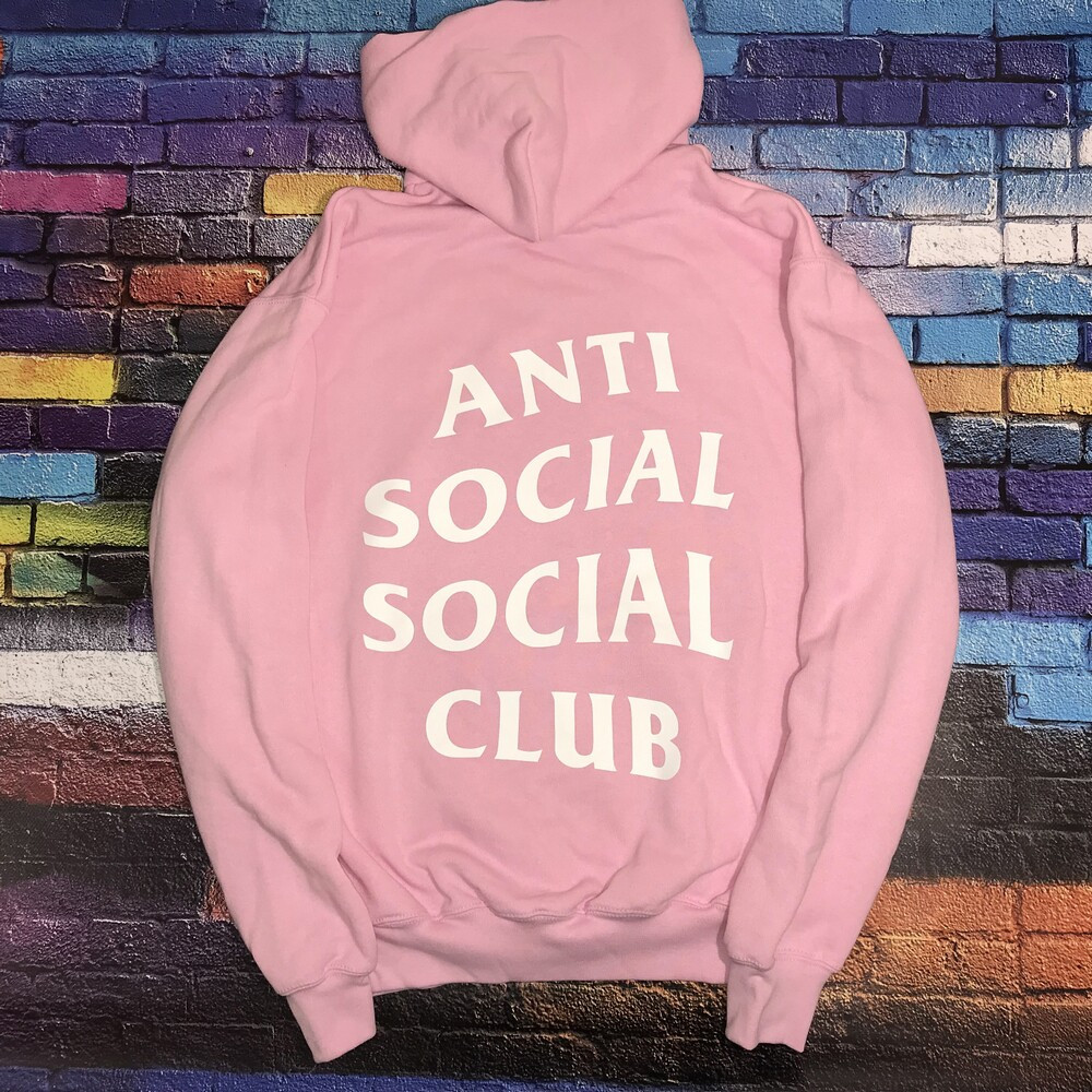 Толстовка Рожева з принтом "Antisocial Social Club ASSC" | Худі XS, фото 1