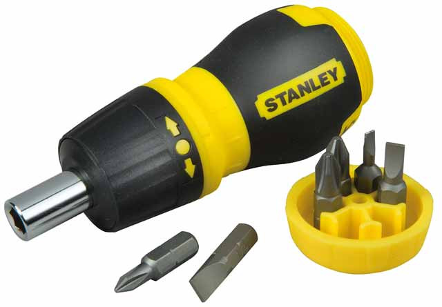 Викрутка з реверсів STANLEY Multibit Stubby з бітами