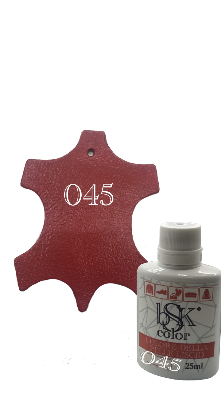 Фарба для гладкої шкіри полунично-червона Bsk color No045 25 мл