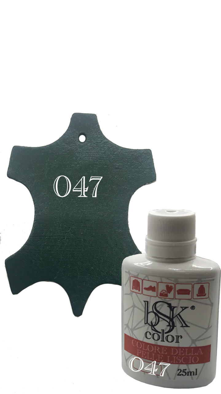 Фарба для гладкої шкіри колір пляшковий Bsk color No047 25 мл