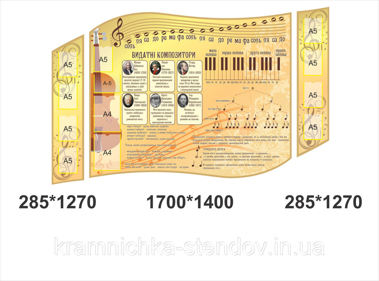 Набір стендів для музичного залу